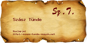 Szász Tünde névjegykártya