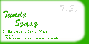 tunde szasz business card